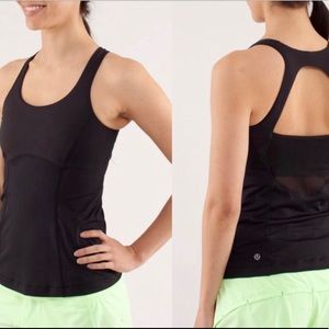 LULULEMON RUN BLACK RACER BACK PACE TANK